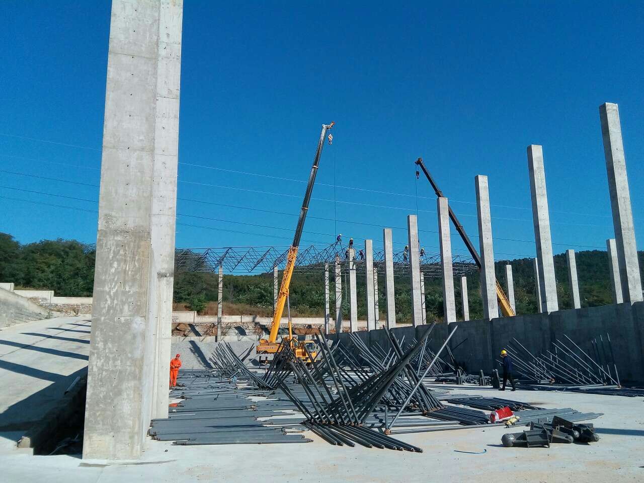 临安搅拌站网架